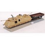 LARGE G SCALE NAZI ARMOURED TRAIN AND WAGON LOAD DIORAMA