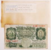 THE GREAT TRAIN ROBBERY - ORIGINAL £1 NOTE FROM TH
