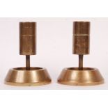 PAIR OF TRENCH ART STYLE BRASS TABLE LIGHTERS