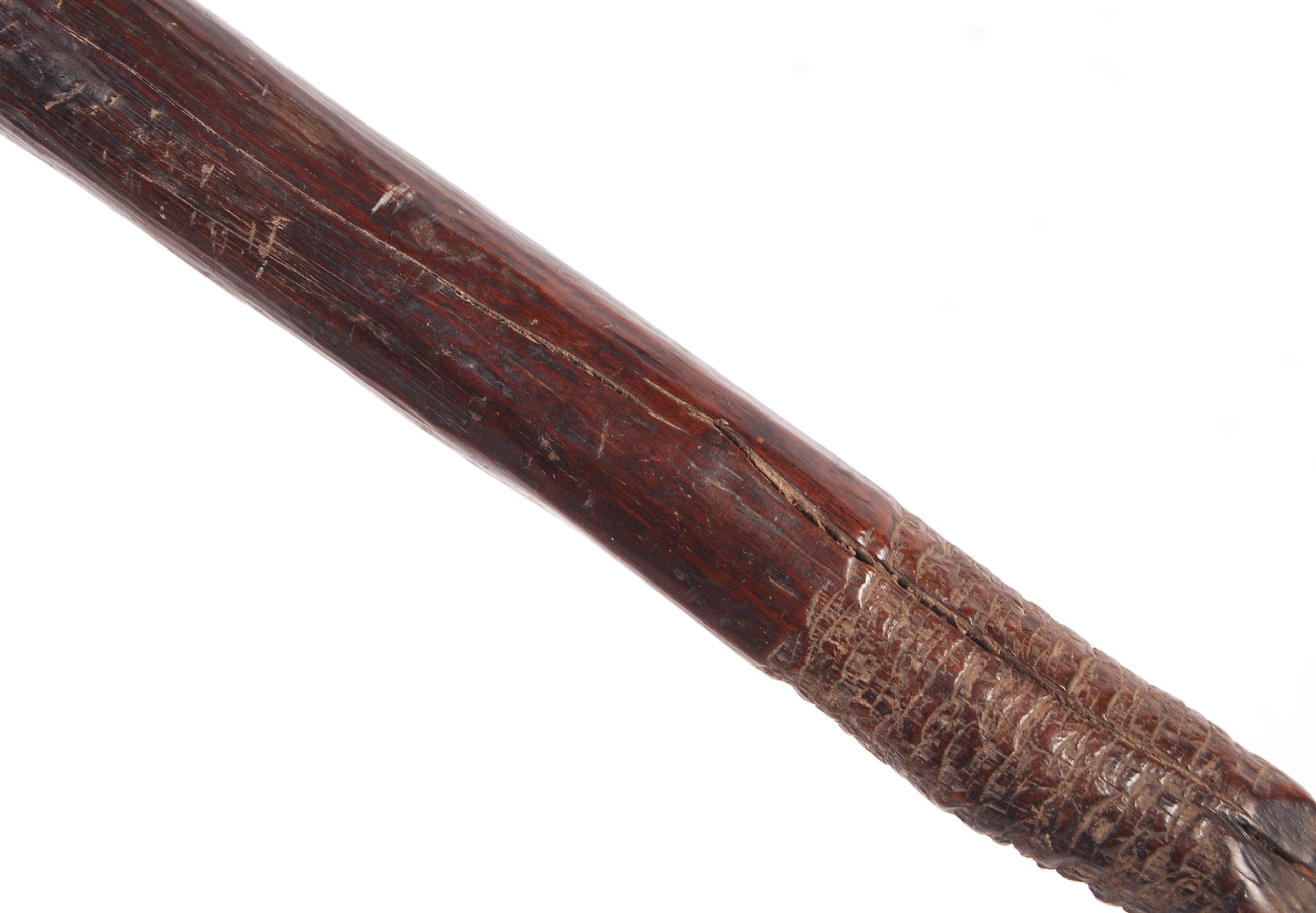 19TH CENTURY FIJIAN OR PAP NEW GUINEA CARVED MACE / WAR CLUB - Image 3 of 3