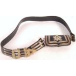 19TH CENTURY QUEEN VICTORIA BRITISH CAVALRY OFFICERS CROSS BELT