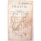 WWI FIRST WORLD WAR 1915 BRITISH LINEN BACKED TRENCH MAP OF FRANCE
