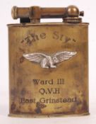 RARE WWII RAF GUINEA PIG CLUB OFFICER'S MESS TABLE LIGHTER