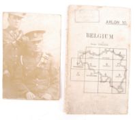 WWI FIRST WORLD WAR SOLDIER'S TRENCH MAP W/PHOTOGRAPH