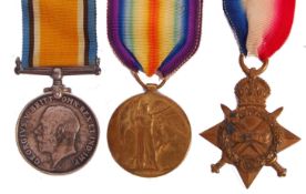 WWI FIRST WORLD WAR MEDAL TRIO GROUP - ROYAL WELCH FUSILIERS