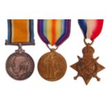 WWI FIRST WORLD WAR MEDAL TRIO GROUP - ROYAL WELCH FUSILIERS