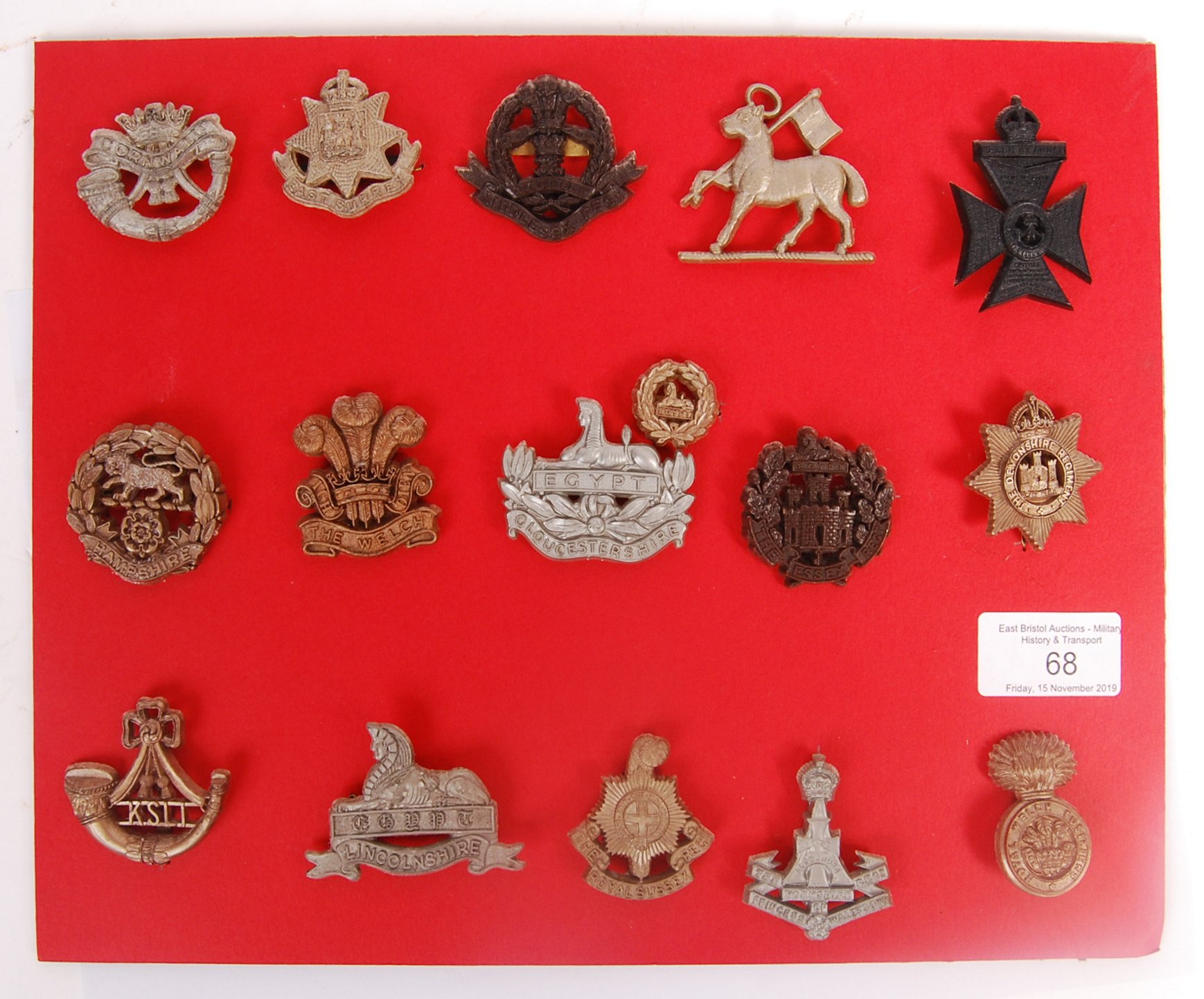 RARE COLLECTION OF WWII ECONOMY PLASTIC CAP BADGES