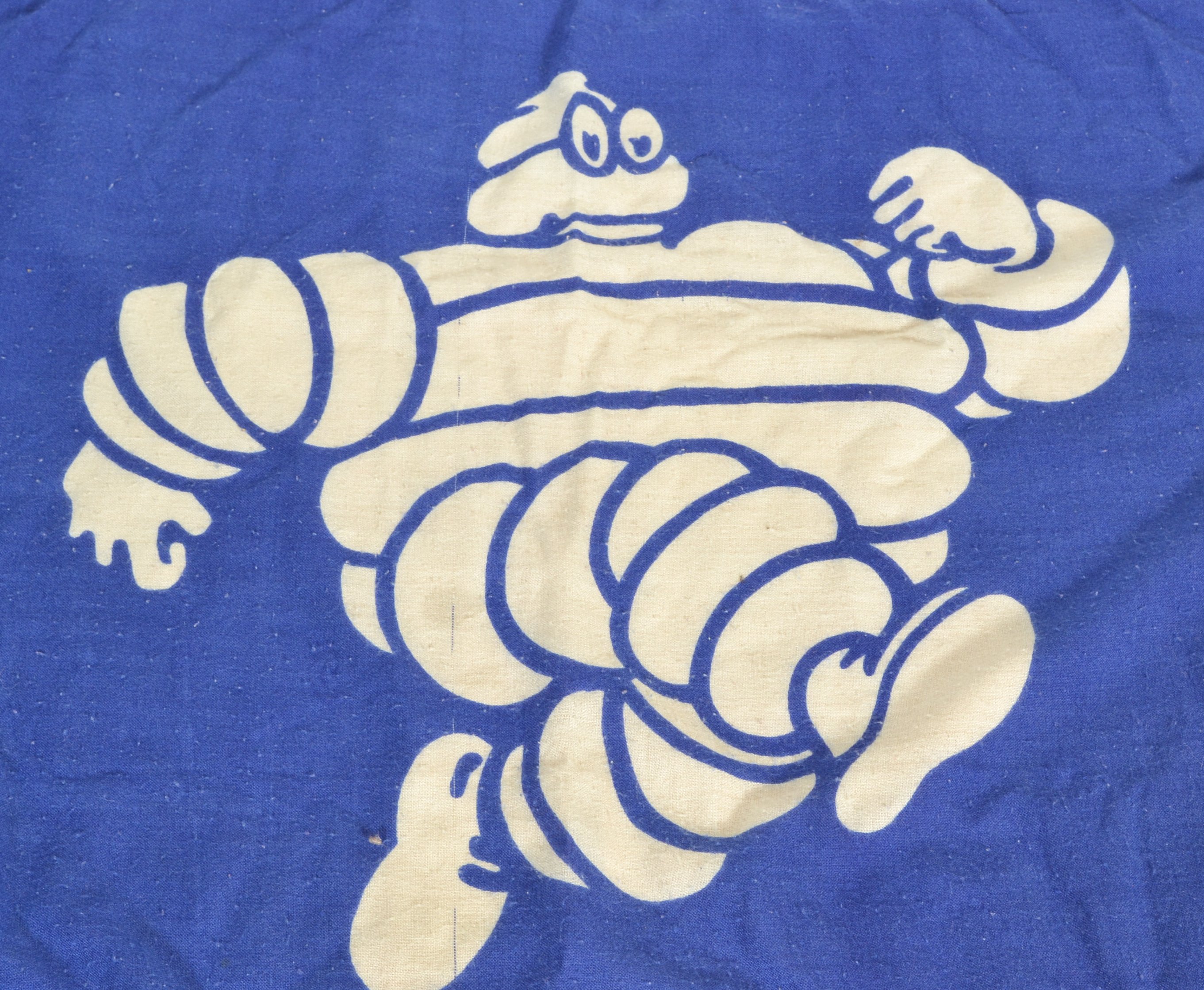 TWO ORIGINAL VINTAGE 1950'S MICHELIN TIRE BIBENDUM FLAGS - Image 2 of 4