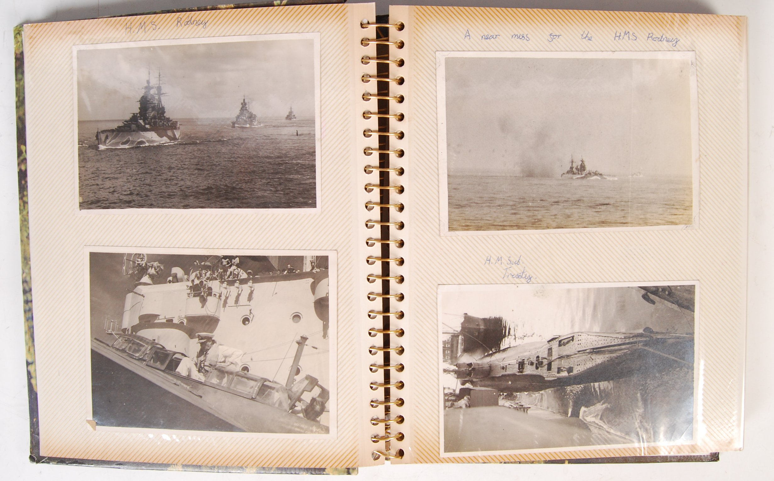 WWII PERSONAL PHOTOGRAPH ALBUM - HMS INDOMITABLE ETC