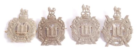 COLLECTION OF FOUR SCOTTISH OWN BORDERERS MILITARY CAP BADGES