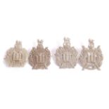 COLLECTION OF FOUR SCOTTISH OWN BORDERERS MILITARY CAP BADGES