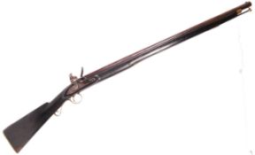 ANTIQUE 19TH CENTURY BAKER TYPE FLINTLOCK RIFLE