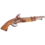 ANTIQUE STYLE FLINTLOCK PISTOL - BRANDER OF LONDON