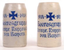 RARE PAIR OF WWI FIRST WORLD WAR IMPERIAL GERMAN ARMY