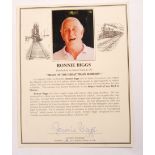THE GREAT TRAIN ROBBERY - RONNIE BIGGS AUTOGRAPHED PHOTO