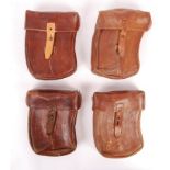 COLLECTION OF WWI & WWII LEATHER MACHINE GUN AMMO POUCHES