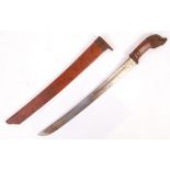 20TH CENTURY CARVED INDONESIAN GOLOK MACHETE