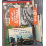 50+ ASSORTED RAILWAY, TRAIN AND LOCOMOTIVE RELATED BOOKS