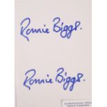 THE GREAT TRAIN ROBBERY - RONNIE BIGGS DUAL AUTOGRAPHED CARD