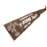 SCARCE ORIGINAL BRITISH CHRISTMAS ISLAND H-BOMB TEST FLAG