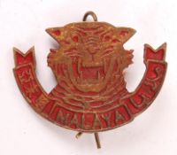 RARE WWII MALAYAN ANTI-JAPANESE ARMY BERET / CAP BADGE