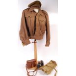 COLLECTION OF 1940'S MILITARY UNIFORM ITEMS & EFFECTS