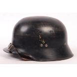 ORIGINAL WWII GERMAN THIRD REICH KRIEGSMARINE STAHLHELM HELMET