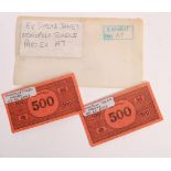 THE GREAT TRAIN ROBBERY - ORIGINAL MONOPOLY MONEY