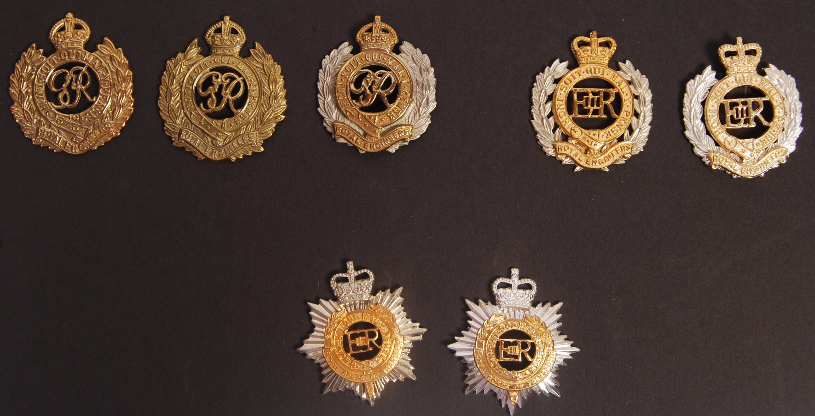 BRITISH ARMY ROYAL ENGINEERS CAP BADGE COLLECTION - WWI TO NOW - Image 4 of 5