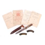 COLLECTION OF WWII SECOND WORLD WAR COMMANDO RELATED ITEMS