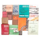 ASSORTED AUTOMOBILIA CAR & MOTORCYCLE CATALOGUES AND MANUALS