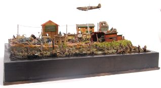 INCREDIBLE MUSEUM STANDARD WWII DIORAMA BATTLE SCENE