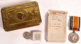 WWI FIRST WORLD WAR PRINCESS MARY GIFT TIN & MEDAL