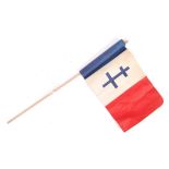 RARE ORIGINAL WWII FRENCH RESISTANCE PAPER FLAG