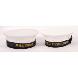 TWO 20TH CENTURY ROYAL NAVY UNIFORM CAPS / HATS