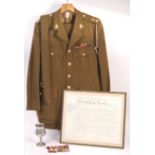 WWII SECOND WORLD WAR LIEUTENANT MEDAL GROUP & UNIFORM