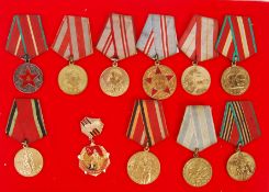 WWI & WWII SOVIET UNION RUSSIAN CCCP VETERAN ANNIVERSARY MEDALS