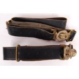 TWO VINTAGE POST-WWII BRITISH ARMY SERVICE CORPS BELTS