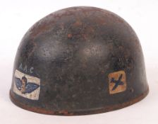 RARE WWII ARMY AIR CORPS GLIDER REGIMENT HELMET WITH INSIGNIA