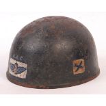 RARE WWII ARMY AIR CORPS GLIDER REGIMENT HELMET WITH INSIGNIA