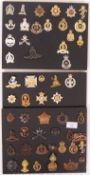 COLLECTION OF ASSORTED OFFICER'S MILITARY CAP BADGES