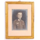 WWII SECOND WORLD WAR GERMAN NAZI SOLDIER FRAMED PHOTOGRAPH