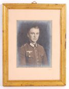 WWII SECOND WORLD WAR GERMAN NAZI SOLDIER FRAMED PHOTOGRAPH