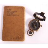 WWI FIRST WORLD WAR SOLDIER'S MARCHING COMPASS & BOOK