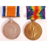 WWI FIRST WORLD WAR MEDAL PAIR - PRIVATE IN THE ARMY SERVICE CORPS