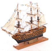 RARE SCALE MODEL OF HMS VICTORY USING TIMBER FROM THE ORIGINAL