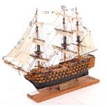 RARE SCALE MODEL OF HMS VICTORY USING TIMBER FROM THE ORIGINAL