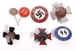 COLLECTION OF 7X FANTASY OR REPLICA THIRD REICH BADGES