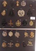 COLLECTION OF ORIGINAL LONDON REGIMENT UNIFORM CAP BADGES