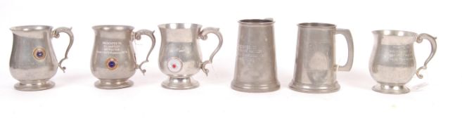 COLLECTION OF POLICE TANKARDS BELONGING TO A SARGENT HARTLEY